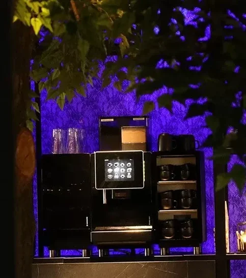 Een koffiemachine voor op het werk