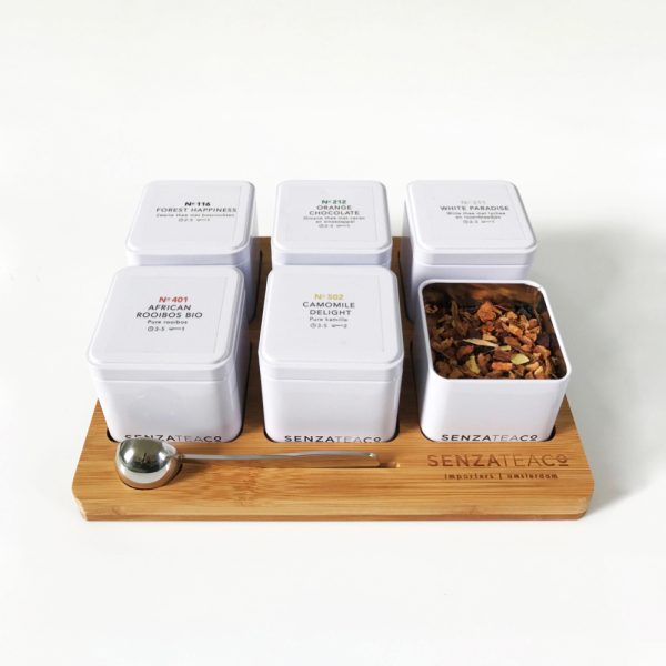 Bamboo tray-6-cans-1